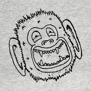 Monkeying Around Black Outline T-Shirt